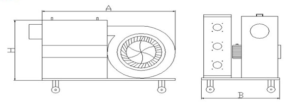 高壓熱風(fēng)機(jī)(B型)尺寸圖